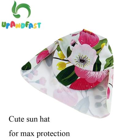 UPF 50+ Rose Flower Baby Girls Swimsuit with Snap Bottom for 9-12 Months | UV Protection Baby Swimwear - Buy Online on SooperMarket.com