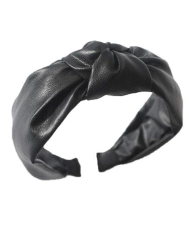 Pu Leather Girls Hairbands Middle Knotted Headbands Fashion Fur Headband Head Hoop Women Hair Accessories