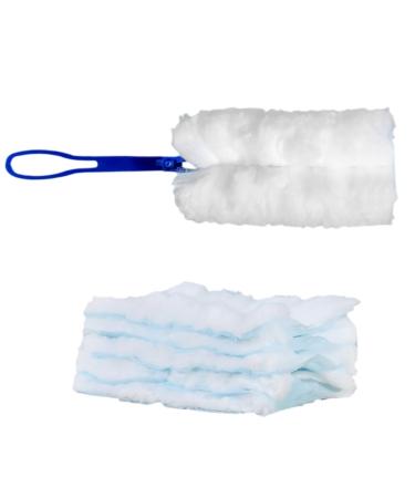 30Pcs Duster Refills with 1 Short Handle Hand Dusters for Cleaning Disposable Cobweb Duster Heads Static Dust Removal Dusting Tools Hand Dusters for Cleaning Furniture Blinds Ceiling Fans