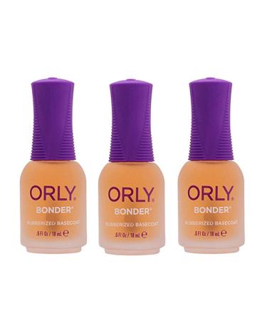 Orly Bonder Rubberized Base Coat 0.6 oz (Pack of 3)