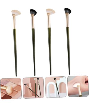 Baluue 4pcs Nose Shadow Brush Eyeshadow Angled Cosmetic Brush Concealer Brush Angled Brush Wooden Handle - Buy Online on SooperMarket.com