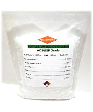 Potassium Iodide - 100% Pure USP Crystals 1000 grams 1 KG