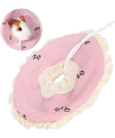 DERCLIVE Small Pet Elizabeth Collar - Protective Nursing Ring for Guinea Pig Rabbit Sugar Glider - Pink/Blue L. Pink - International Shipping Available - Buy Online on SooperMarket.com