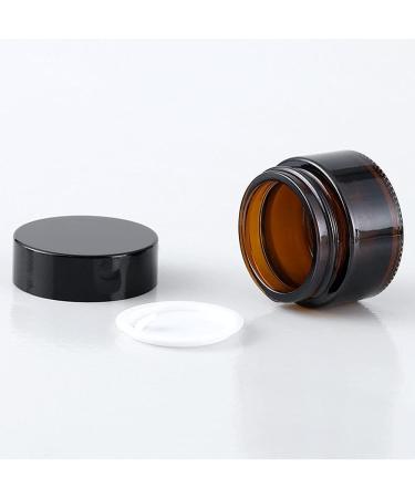 Syixute 6-Piece 5ml Amber Glass Containers - Refillable Brown Cream Can for Cosmetics & Essential Oils - Buy Online on SooperMarket.com
