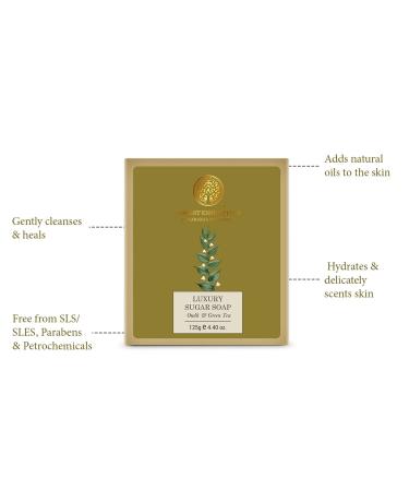 Buy Forest Essentials Luxury Sugar Soap Oudh & Green Tea 125g Premium Indian Skincare | International Shipping - Buy Online on SooperMarket.com