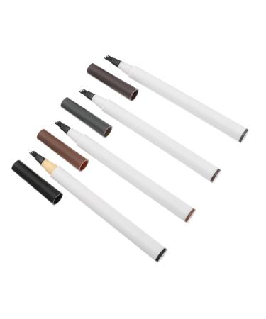 FOYTOKI 4pcs Four Forked Eyebrow Pencil Eyebrow Pencil Brown Eyeliner Pencil Make up Kit Travel Makeups Abs