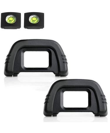 D90 D7000 Eyepiece Eyecup Viewfinder Eye Cup Replacement DK-21 for Nikon D750 D610 D600 D300 D200 D80 D70 D50 Camera, ULBTER Eyepiece Cover & Hot Shoe Cover -(2+2 Pack)