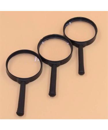 75mm Black Portable Magnifying Glass Magnifier for Reading Practical - Buy Online on SooperMarket.com