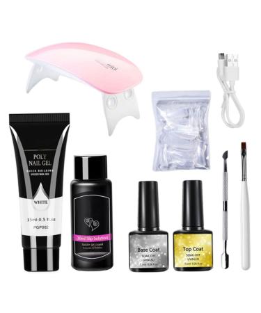 Polygel nail kit polynail gel kit starter nail extension kit beginner set nail art tools set of faster kit 8 pieces pgp002-all-in-one French nail kit salon diy at home pgp002.PGP002.