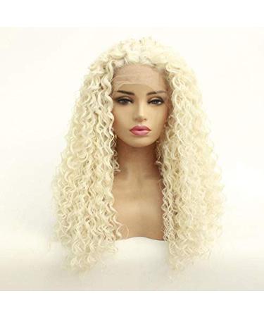 Bghjue Fashion Short Curly Kinky for Women Fluffy Wavy Synthetic Hair Wig Natural Big Curl Hair Afro Kinky Wig with Bangs for White And Women With Free Cap Wigs