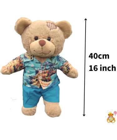 Hawaii Teddy Bear Outfit - 16 /40cm - Clothes for Teddy Bear - BEAR NOT INCLUDED - Buy Online on SooperMarket.com