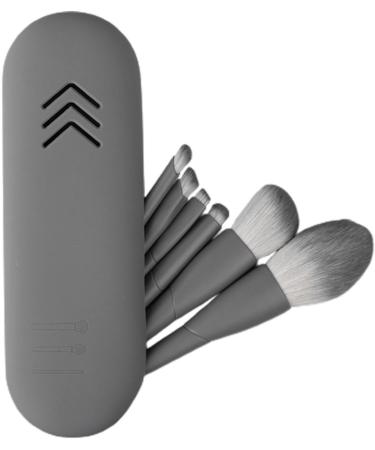 Teksome Makeup Brush Set | Face Eye Eyeshadow Brush Set - Foundation Brush Make up Brushes Set with Storage Bag for Women and Girls grey - Buy Online on SooperMarket.com