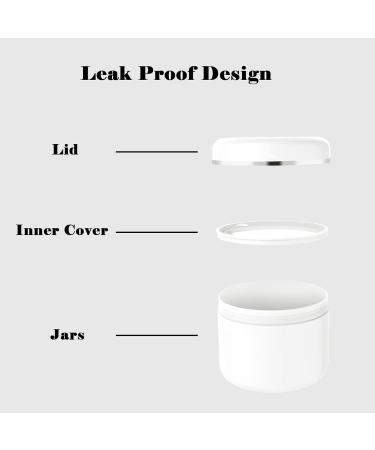 Draderch 12-Pack 50ml White Empty Jars with Lids - Ideal for Cosmetics Creams Lotions Essential Oils | Mini Spatula & Labels Included - Buy Online on SooperMarket.com