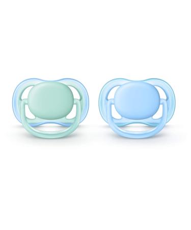 Philips Avent Ultra Air Pacifier 0-6 months blue/green 2 pack SCF244/20