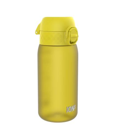 Ion8 Kids Water Bottle 350 ml/12 oz Leak Proof Easy to Open Secure Lock Dishwasher Safe BPA Free Carry Handle Hygienic Flip Cover Easy Clean Odour Free Carbon Neutral Yellow 350ml OneTouch 2.0