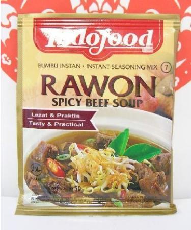Indofood Rawon (Spicy Beef Soup) - 1.6 oz (12 packs) by Indofood