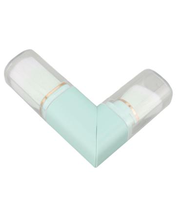 Dual Retractable Powder Brush Portable Makeup Brush Ergonomic 360 Degree Rotation for Travel (Blue)