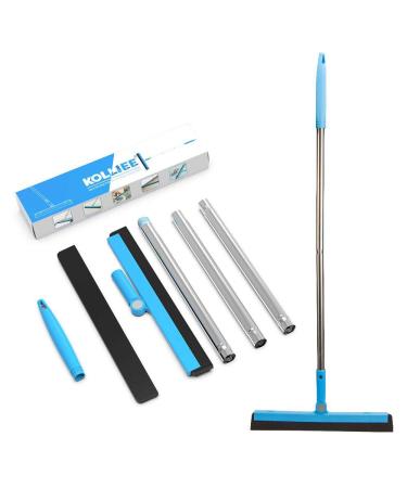 KOLLIEE Floor Squeegee Adjustable Professional Water Squeegee Foam with 50" Handle for Garage Tile Shower Hair Floor Wiper