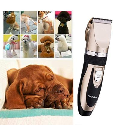 Sminiker Professional Rechargeable Cordless Pet Grooming Clippers - Perfect for Dogs, Cats, Horses - Includes Comb Guides - Pet Grooming Kit - Buy Online on SooperMarket.com