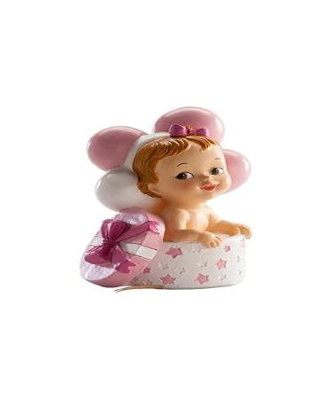 Dekora - Christening decoration cake decoration baby girl with gifts and balloons