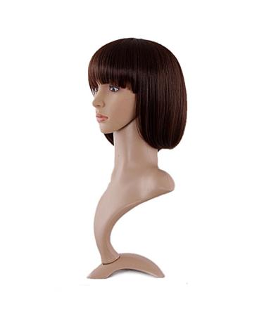 MapofBeauty 30cm Short Straight Wig for Women - Dark Brown - Shop Internationally - Buy Online on SooperMarket.com