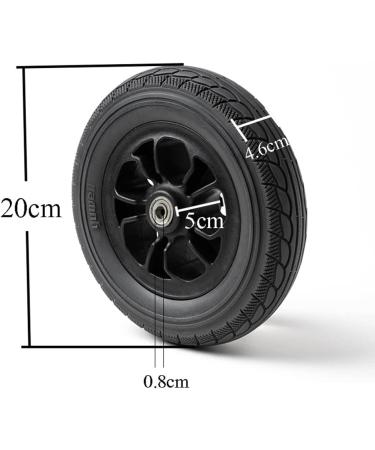 Wheelchair Front Wheel 2Pcs Front Wheel Disabled Wheelchair Solid Spare Tire 8Inch Replacement Wheels for Walker Power Wheelchair Accessory - Buy Online on SooperMarket.com