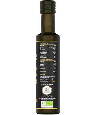 Organic Black Seed Oil 250ml - 100% Pure Cold Pressed Nigella Sativa Seed Oil - Buy Online on SooperMarket.com
