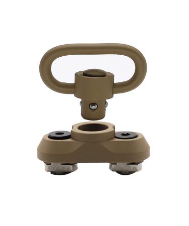 GOODTAC QD Sling Mount Sling Swivel 1.25 Inch Adapter Attachment for M lok Rail TAN PRO