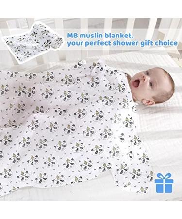 Miracle Baby Cotton Muslin Swaddle Blanket - 115x150cm - Pandaa Layer - Boys & Girls - Summer Essential - Buy Online on SooperMarket.com