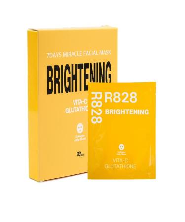 5 Pack Brightening Face Mask Instant Lifting & Brightening Face with Glutathione and Vitamin C
