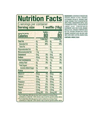 Sprout Organic Baby Food Stage 4 Toddler Snacks - Blueberry Apple and Pumpkin Butter Wafflez Variety Pack - 20 Single Serve Waffles - Buy Online on SooperMarket.com