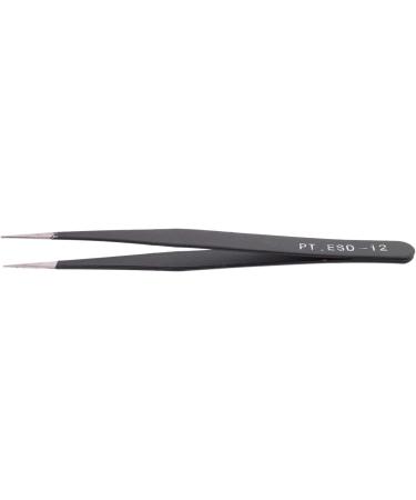 Nail Art Rhinestones Eyelashes Straight & Curved Tweezers Tool Set-Black - Buy Online on SooperMarket.com