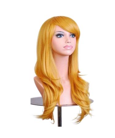 LFMDJF 70cm Wavy Red Wig | Synthetic Hairpieces for Women | Versatile Colors: Black Purple Pink Blue | 28 Inches Silver - Buy Online on SooperMarket.com