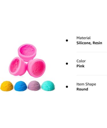 3-Piece Silicone Ice Cream Ball Mold Set for DIY Kitchen Baking | Ideal for Wedding Cake, Chocolate, Desserts, and Aromatherapy Plaster Mold - Buy Online on SooperMarket.com