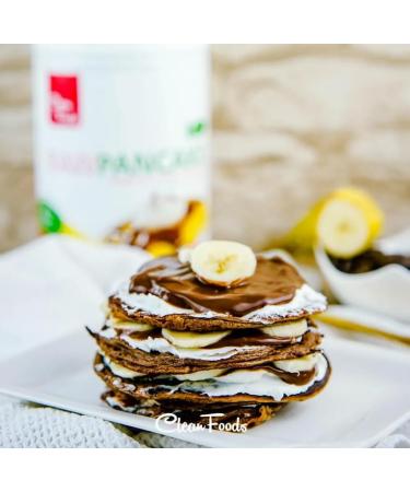 CleanFoods Raw Banana Pancakes 425g | Low-Calorie 45 Calories/100g | Quick 2-Minute Preparation | Konjac Glucomannan - Buy Online on SooperMarket.com