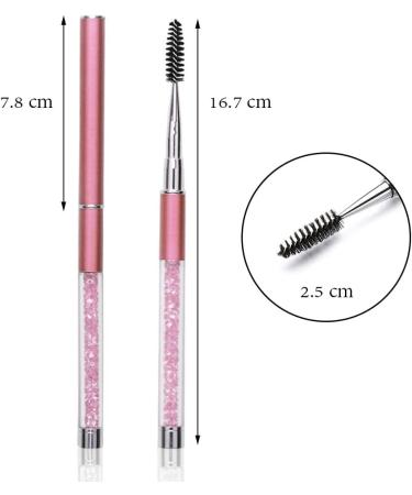 SKYPIA Eyelashes Comb Curlers Makeup Brush Mascara Brush Make Up Wands Eyebrow Brush with Cap Travel Accessories (PINK)  - Buy Online on SooperMarket.com