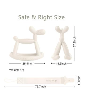Miraloop Bite Ring for Babies | Jellydog Dental Aid | Food-Safe Silicone Odorless & Safe for Infants 3+ Months - Prevents Suffocation - Buy Online on SooperMarket.com