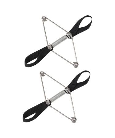 FOMIYES 2 Pcs Tension Band Flex Tools Leash Holder Toe Straightener Bunion Straightener Toe Splint Bid Toe Band Toe Stretcher Hallux Valgus Correct Belt Foot Strap Nylon Black
