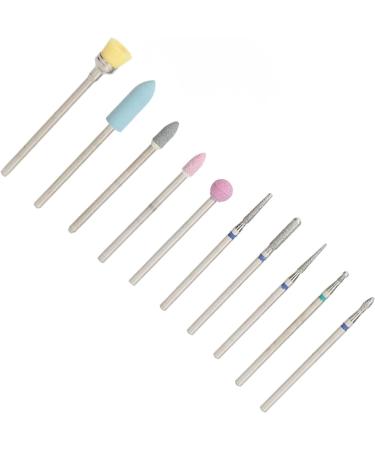 Professional Nail Drill Bits Set with Less Dust Tungsten Steel Ceramics High Hardness for Reshaping Smoothing Buffing Engraving Versatile Use Convenient Storage for Gel - Buy Online on SooperMarket.com