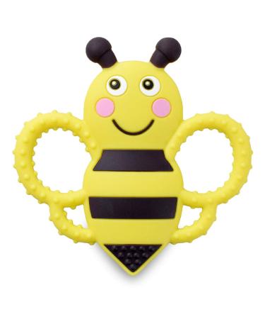sweetbee Buzzy Bee Teether Toy, Multi-Textured, Soft & Soothing, Easy to Hold (BPA Free, Freezer & Dishwasher Safe)