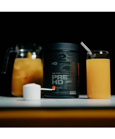 HD MUSCLE PreHD Variant 002 Non-Stim Pre Workout Powder | Nick Walker Signature Series | Stimulant Free PreWorkout | Caffeine-Free L-Citrulline Creapure Creatine Beta Alanine | 60 Servings (Peach Juice) - Buy Online on SooperMarket.com