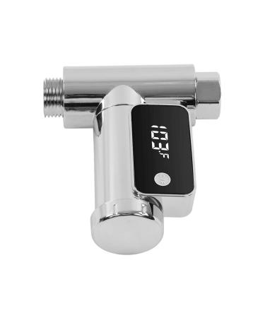Faucet Thermometer   0.5 C Accuracy 5    85  3V LED Display Shower Thermometer G1/2 for Home(Silver)