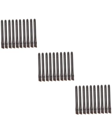 HAPINARY 30 Pcs Eye Shadow Brush Double Ended Makeup Brush Double Sided Makeup Brush Brow Brush Nylon Black