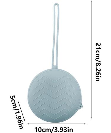 Bexdug Silicone Pacifier Bag | Travel Organizer for Kids | Stainless Steel Zip | Store Pacifiers Keys Lip Balm & More - Blue - Buy Online on SooperMarket.com