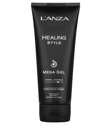 L'ANZA Healing Style Mega Gel with Strong Hold Effect  Nourishes and Refreshes the Hair While Styling  With Keratin  Alcohol-free Formula  and UV Rays Protection to Prevent Damage (6.8 Fl Oz)