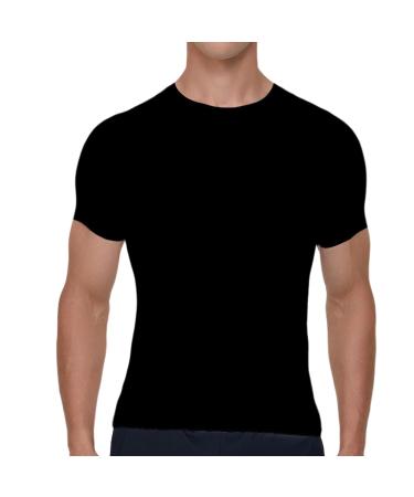 SMATSTYLE compression shirt short arm men sport t-shirt compression training shirt elastic short-sleeved quick-drying functional shirt breathable running shirt s black