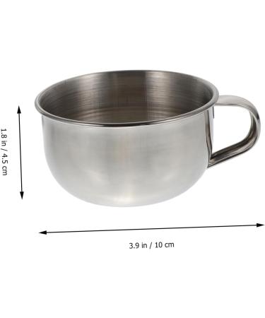 Beavorty 3 Pcs Stainless Steel Shaving Soap Bowl Set - Premium Man's Shaving Cream Cup for Smooth Shaves | International Shipping Available - Buy Online on SooperMarket.com