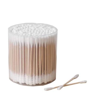200 Counts Cotton Swabs Natural Double Tipped Organic Buds Cruelty Free Cotton Buds E02