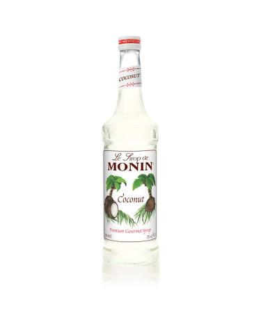 Monin - Coconut Syrup, Creamy Tropical Flavored Syrup, Coffee Syrup, Natural Flavor Drink Mix, Simple Syrup for Coffee, Lemonade, Cocktails, & More, Gluten-Free, Non-GMO, Clean Label (750 ml) 25.4 Fl Oz (Pack of 1)