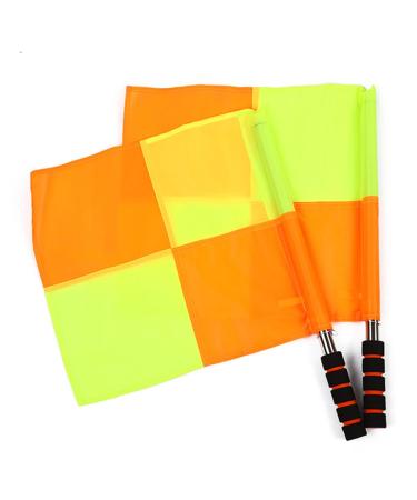 DreamHigh Soccer Side Referrer Equipment Linesman Offside Flags - 2 pcs (Big Square), 14 x14 Inches